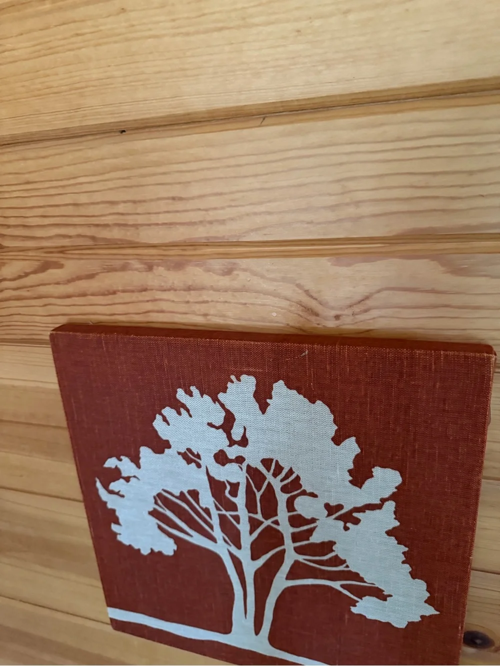 1970s Maruska 13”x13” Screen Print on Cotton Canvas “Tree Silhouette”